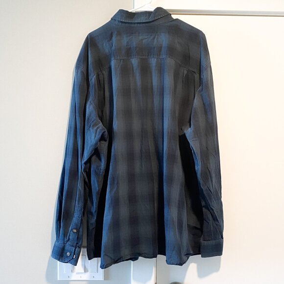 Carhatt Men's Plaid Blue Long Sleeve Button Shirt Relaxed Fit Size 4XL Western - Picture 3 of 11